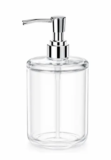 Doseador de Sabão em Acrílico Transparente Andrea House 8,5×6×19 cm – Design Elegante e Resistente