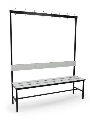 Banco Vestiário Fenólico RIVA 1500x370x1800mm com Cabide