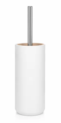 Piaçaba em Cerâmica Branco Mate com Detalhes em Acácia – Andrea House