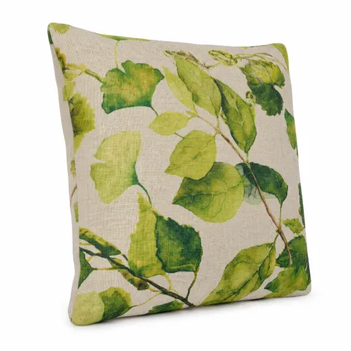 Almofada Decorativa Com Padrão De Folhas 45x45cm
