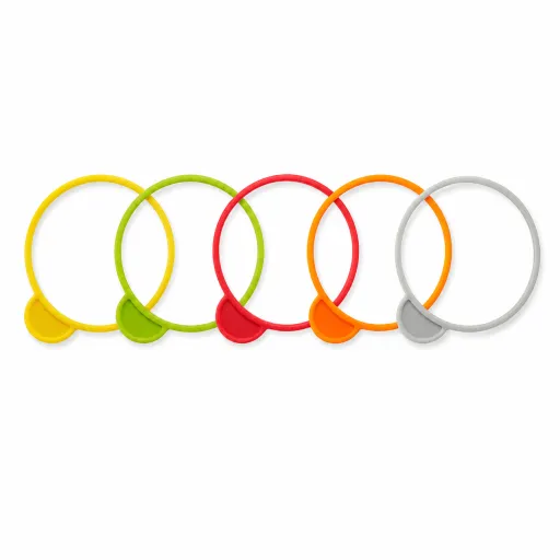 Elásticos p/Elásticos DELÍCIA Silicone p/ Alimentos 5 pcs Riva Office Amarrar Alimentos DELÍCIA, 5 pcs