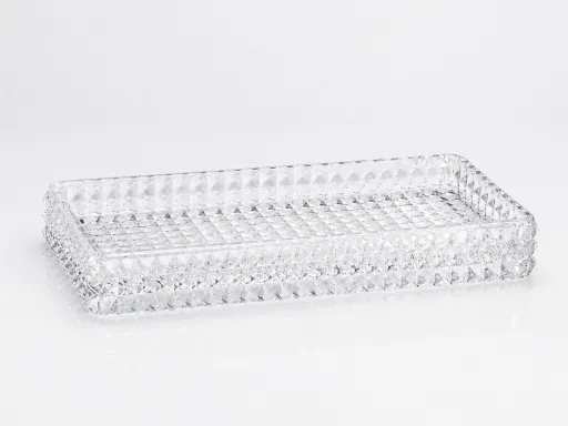 Bandeja de Vidro Diamante 27,5 x 13,5 x 3,5 cm