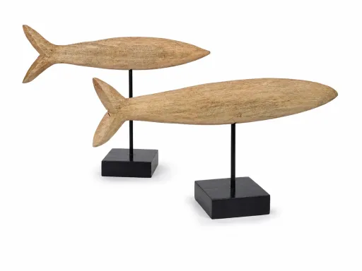 Estátua Decorativa Peixe Pequena 44 x 10 x 24 cm – Peça Decorativa Elegante