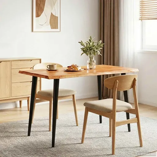 Mesas de Jantar Marrom e Preto 110 x 55 x 78 cm
