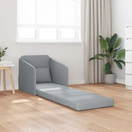 Sofá-Cama Cinzento-Claro 65 x 80 x 83 cm Tecido