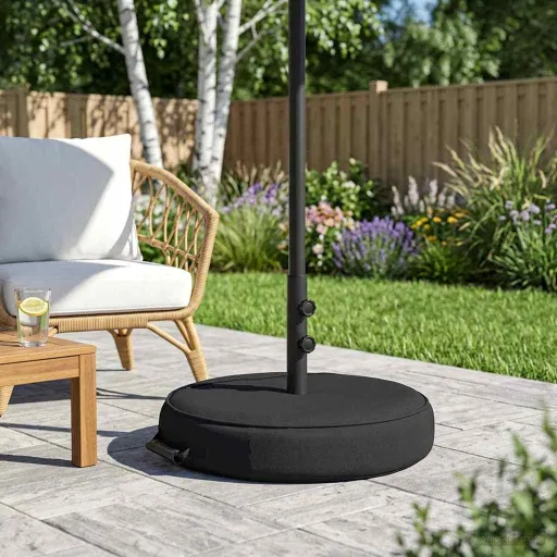 Base de Guarda-Sol de Patio 53 x 53 x 40 cm Aço Preto