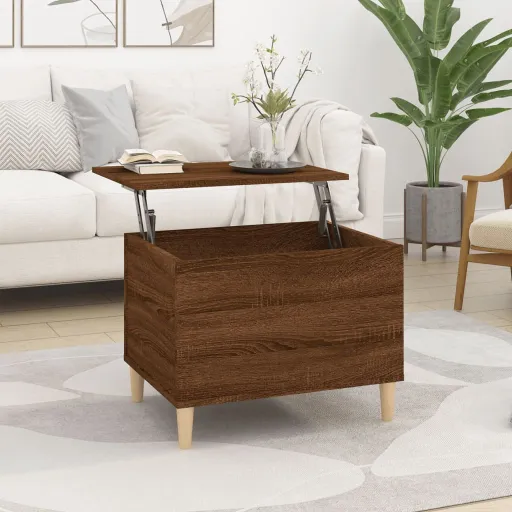Mesa Centro 60x44,5x45 cm Derivados Madeira Carvalho Castanho