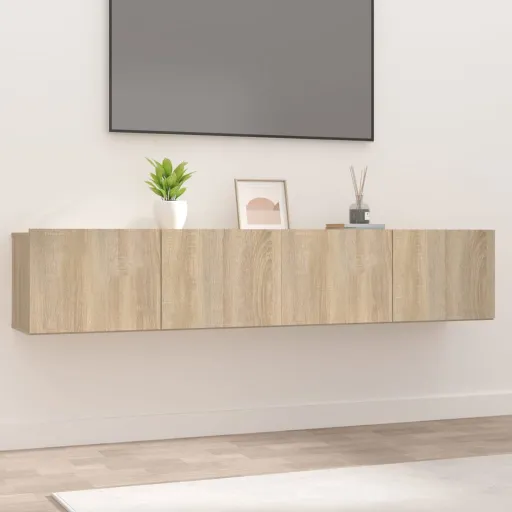 Armários TV   80x30x30 cm Derivados Madeira Carvalho Sonoma (2 pcs)