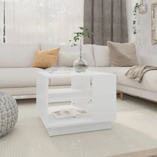 Mesa de Centro 55x55x43 cm Derivados de Madeira Branco
