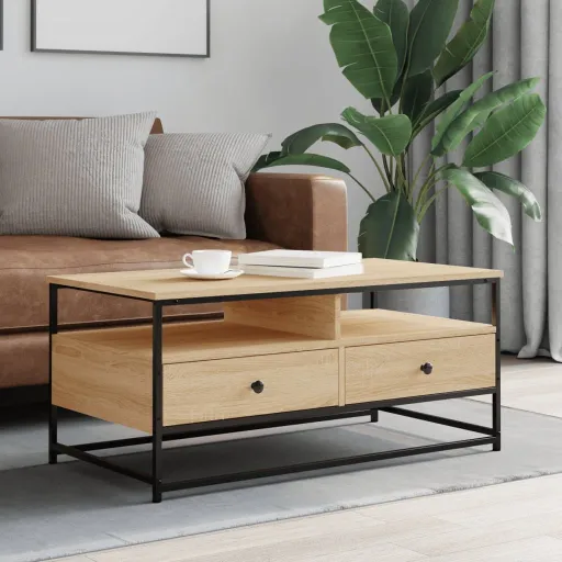 Mesa de Centro 100x51x45 cm Derivados Madeira Carvalho Sonoma