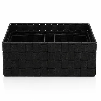 Conjunto de 4 Cestos Multiusos Cinza para Organização Doméstica