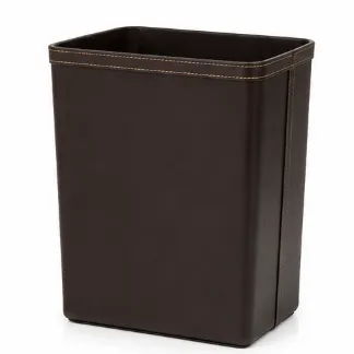 Cesto para Papéis Castanho com Efeito Pele 25 x 22 x 29 cm