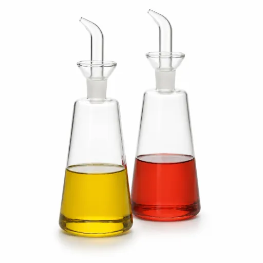 Galheteiros de Azeite e Vinagre em Vidro 300 ml – Design Elegante e Funcional