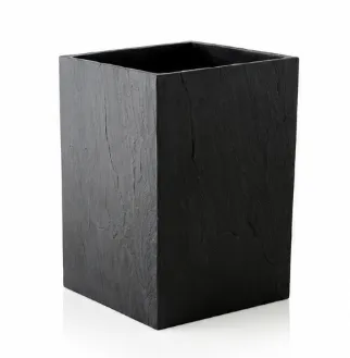 Papeleira Preta 19,5 x 19,5 x 25 cm para Escritório e Casa
