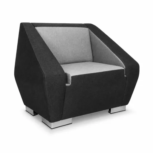 Sofá Individual Mirror Cinza 96x74x78 cm para Receção e Escritório