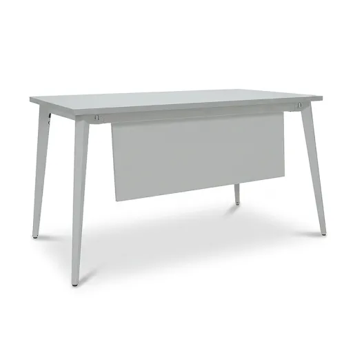 Secretária Art II Cinza com Estrutura Metálica Riva Office 1400x800mm