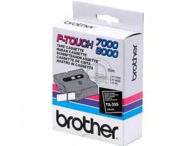 Fitas Brother Laminadas Preto/Branco 24 mm X 15 M