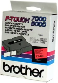 Fitas Brother Laminadas Preto e Vermelho 18 mm X 15 M