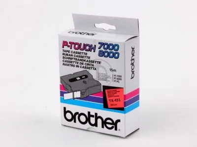Fitas Brother Laminadas Preto e Vermelho 24 mm X 15 M