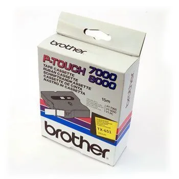 Fitas Brother Laminadas Amarelo/Preto 24 mm X 15 M