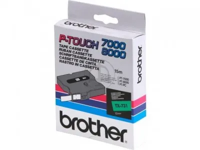 Fitas Brother Laminadas Verde e Preto 12mmx15m