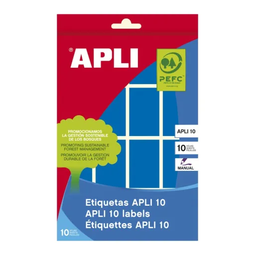 Etiquetas Autocolantes Apli 25x40 mm Azul (128 un.)