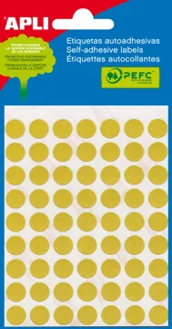 Etiquetas Autocolantes 8 Redondos Apli – Amarelo