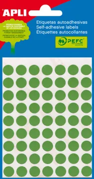 Etiquetas Autocolantes 13 mm Redondos Apli – Verde