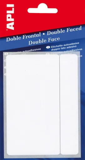 Etiquetas Autocolantes 20 x 50 mm Dupla Face Frontal Apli – Branco