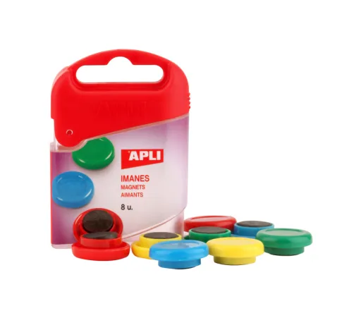 Ímans Cores Sortidas - 8 Ímans Apli 20mm - Apli