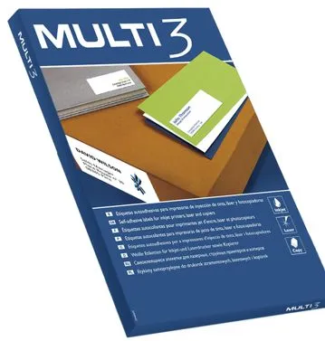 Etiquetas Autocolantes Multi3 210x148 mm – 100 Folhas