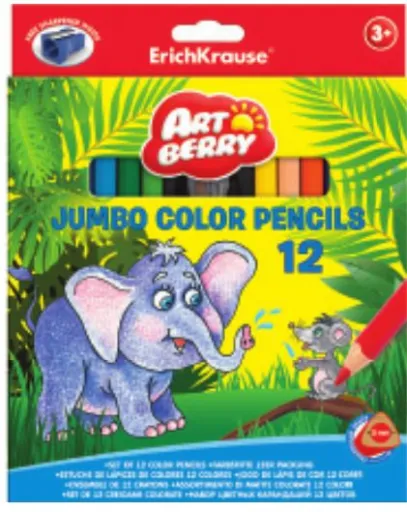 Lápis de Cor Jumbo 12 Cores – ErichKrause