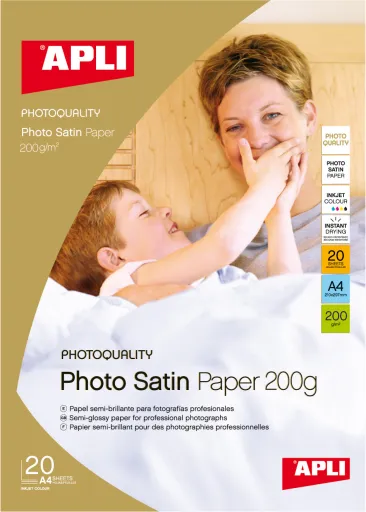 Papel Fotográfico Matte A4 – 200 g – Pack 20 Folhas