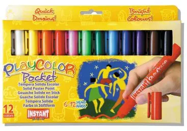 Guache Sólido Pocket PlayColor 12 Unid - PlayColor