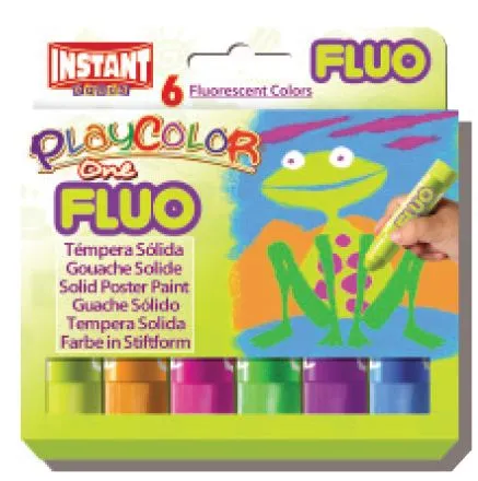 Guache Sólido PlayColor Fluorescente 6 Unid - PlayColor