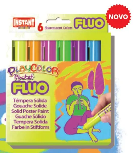 Guache Sólido PlayColor Fluorescente 12 Unid Pocket - PlayColor