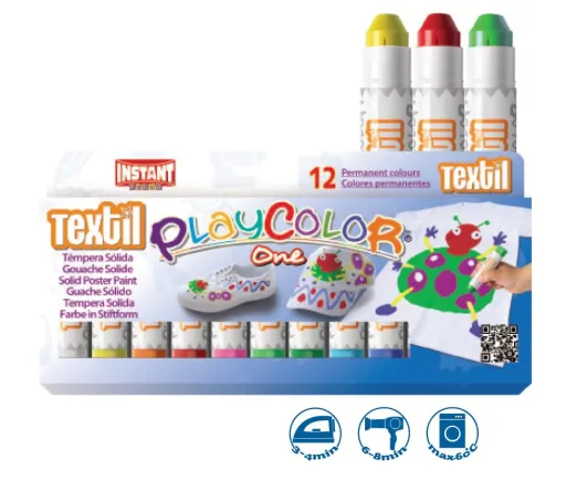 Guache Sólido PlayColor Têxtil One 12 Unid - PlayColor