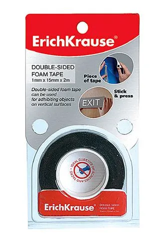 Fita Cola Dupla Face em Espuma 2m x 15mm – ErichKrause