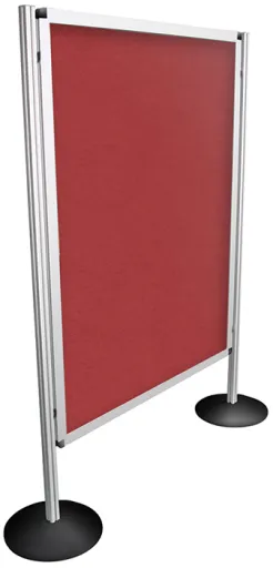 Biombo Modular 90x180cm Tecido Vermelho - Bi Office