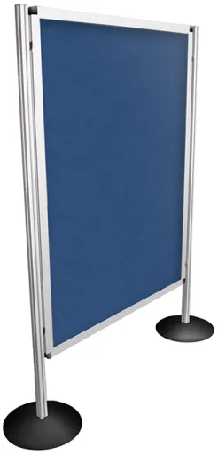 Biombo Modular 90x180cm Tecido Azul - Bi Office