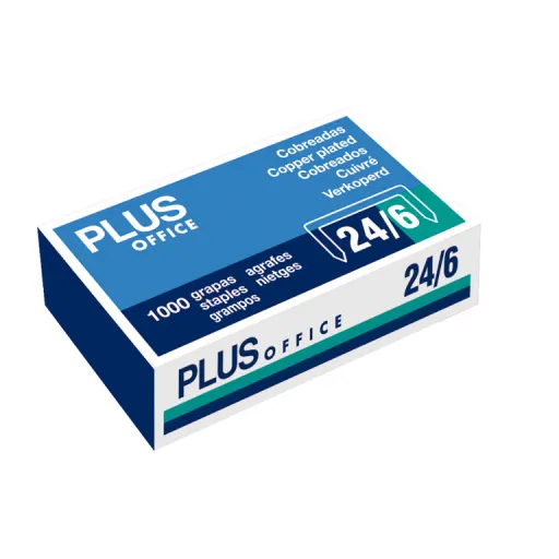 Agrafes Plus 22/6 24/6 Cobre - Caixa de 1000