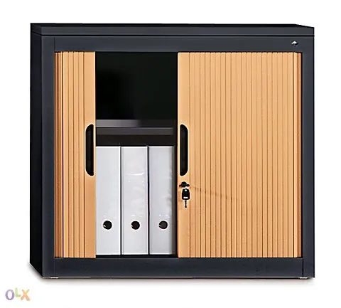 Armário Persiana Preto/Faia 800x800x420 mm 