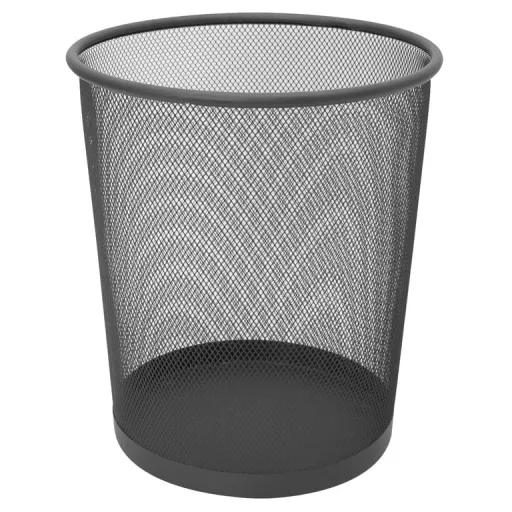 Cesto para Papéis Metálica em Rede Plus Office 158 – 20L – Grafite