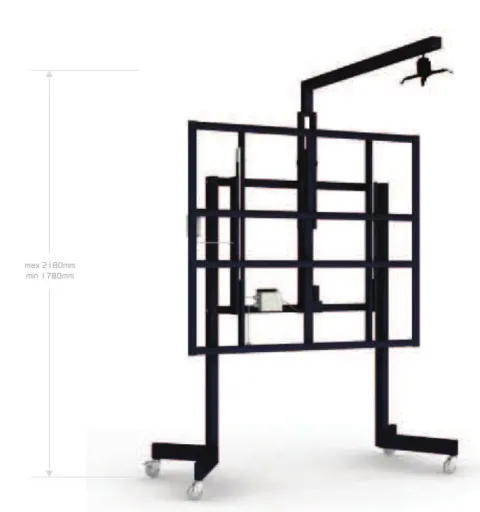 Suporte Elétrico com Rodas para Quadros Interactivos Up & Down