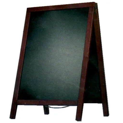 Bi-Office - Quadro Preto Tripé Menu Restaurante 75x135 cm Dupla Face