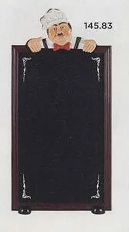 Quadro Preto Menu Restaurante 102x50 cm Face Simples