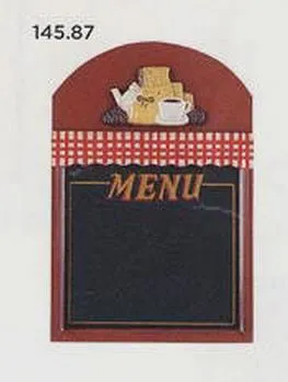 Quadro Preto Menu Restaurante 60x40 cm