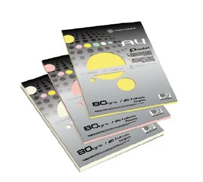 Papel Cor Pastel Verde A4 80Grs - 20 Folhas