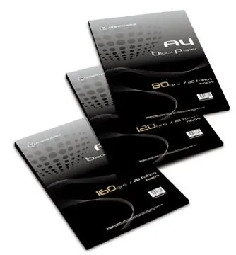 Papel Cor Preto A4 120Grs - 20 Folhas