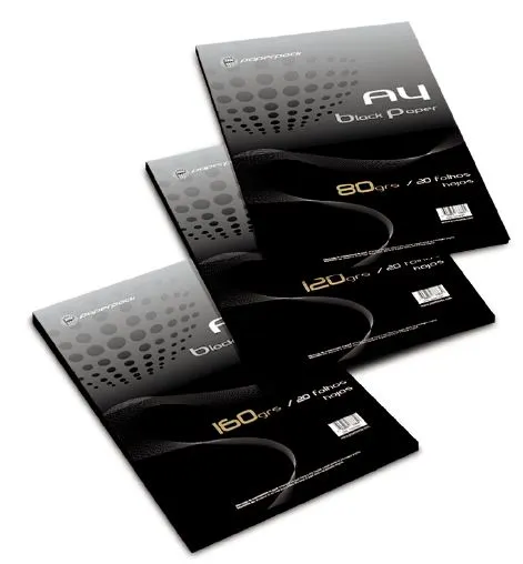 Papel Cor Preto A4 160Grs - 20 Folhas